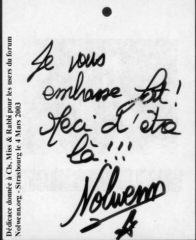 Nolwenn's autograph